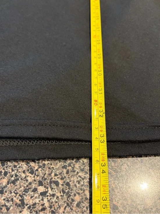 Black Hoodie Dress with White Stripe Sleeves - Picture 4 of 4